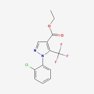 molecular formula C13H10ClF3N2O2 B3335027 Ethyl 1-(2-chlorophenyl)-5-(trifluoromethyl)-1h-pyrazole-4-carboxylate CAS No. 1020237-74-4