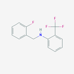 molecular formula C14H11F4N B3335043 N-(2-Fluorobenzyl)-2-(trifluoromethyl)aniline CAS No. 1024247-14-0