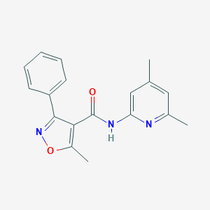 molecular formula C18H17N3O2 B333511 N-(4,6-dimethylpyridin-2-yl)-5-methyl-3-phenyl-1,2-oxazole-4-carboxamide 