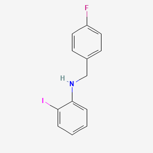 molecular formula C13H11FIN B3335124 N-(4-Fluorobenzyl)-2-iodoaniline CAS No. 1040308-57-3