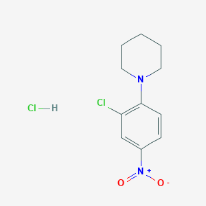 molecular formula C11H14Cl2N2O2 B3335142 1-(2-Chloro-4-nitrophenyl)piperidine hydrochloride CAS No. 1049750-07-3
