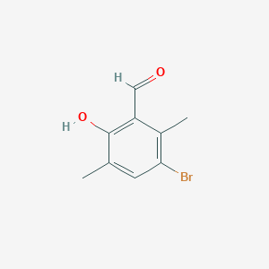 molecular formula C9H9BrO2 B3335199 3-Bromo-6-hydroxy-2,5-dimethyl-benzaldehyde CAS No. 108373-08-6