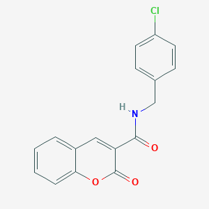 molecular formula C17H12ClNO3 B333524 N-(4-chlorobenzyl)-2-oxo-2H-chromene-3-carboxamide 