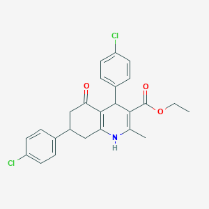 molecular formula C25H23Cl2NO3 B333527 Ethyl 4,7-bis(4-chlorophenyl)-2-methyl-5-oxo-1,4,5,6,7,8-hexahydro-3-quinolinecarboxylate 