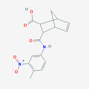 molecular formula C16H16N2O5 B333533 3-({3-Nitro-4-methylanilino}carbonyl)bicyclo[2.2.1]hept-5-ene-2-carboxylic acid 