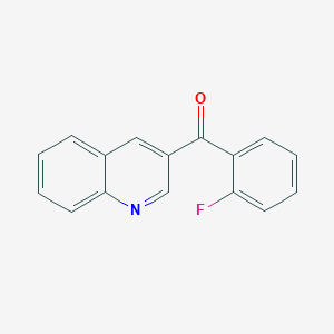 molecular formula C16H10FNO B3335346 3-(2-氟苯甲酰)喹啉 CAS No. 1187165-99-6