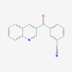 molecular formula C17H10N2O B3335352 3-(3-Cyanobenzoyl)quinoline CAS No. 1187166-04-6
