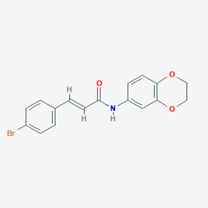 molecular formula C17H14BrNO3 B333536 3-(4-bromophenyl)-N-(2,3-dihydro-1,4-benzodioxin-6-yl)acrylamide 