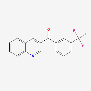 molecular formula C17H10F3NO B3335368 3-(3-Trifluoromethylbenzoyl)quinoline CAS No. 1187166-83-1