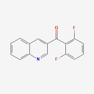 molecular formula C16H9F2NO B3335376 3-(2,6-Difluorobenzoyl)quinoline CAS No. 1187167-19-6