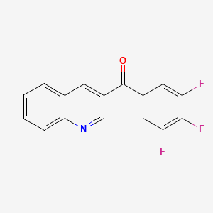 molecular formula C16H8F3NO B3335380 3-(3,4,5-三氟苯甲酰)喹啉 CAS No. 1187168-56-4