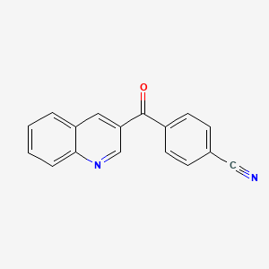 molecular formula C17H10N2O B3335387 3-(4-Cyanobenzoyl)quinoline CAS No. 1187169-02-3
