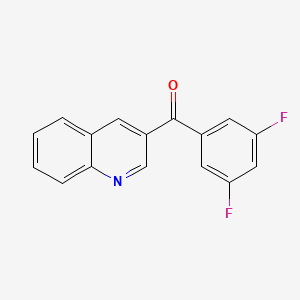 molecular formula C16H9F2NO B3335394 3-(3,5-Difluorobenzoyl)quinoline CAS No. 1187171-70-5