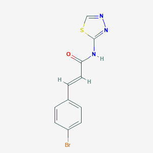 molecular formula C11H8BrN3OS B333542 (2E)-3-(4-bromophenyl)-N-(1,3,4-thiadiazol-2-yl)prop-2-enamide 