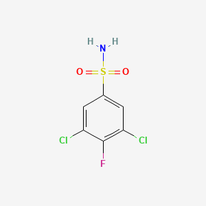 molecular formula C6H4Cl2FNO2S B3335427 3,5-Dichloro-4-fluorobenzenesulfonamide CAS No. 1208075-66-4
