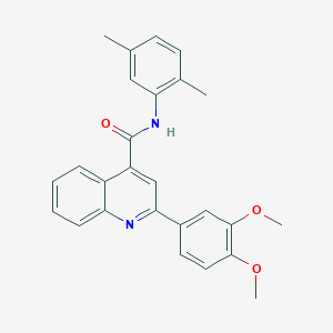 molecular formula C26H24N2O3 B333544 2-(3,4-dimethoxyphenyl)-N-(2,5-dimethylphenyl)quinoline-4-carboxamide 