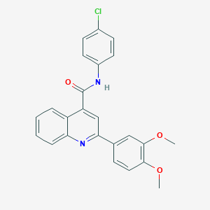 molecular formula C24H19ClN2O3 B333546 N-(4-chlorophenyl)-2-(3,4-dimethoxyphenyl)quinoline-4-carboxamide 