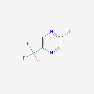 molecular formula C5H2F4N2 B3335473 2-Fluoro-5-trifluoromethyl-pyrazine CAS No. 1220799-65-4