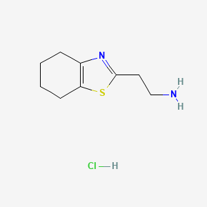 molecular formula C9H15ClN2S B3335499 2-(4,5,6,7-Tetrahydro-1,3-benzothiazol-2-yl)ethanamine;hydrochloride CAS No. 1240526-34-4