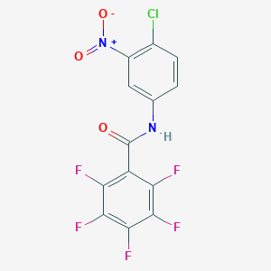 molecular formula C13H4ClF5N2O3 B333550 N-(4-chloro-3-nitrophenyl)-2,3,4,5,6-pentafluorobenzamide 
