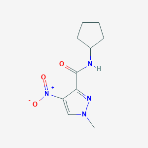 molecular formula C10H14N4O3 B333554 N-cyclopentyl-4-nitro-1-methyl-1H-pyrazole-3-carboxamide 