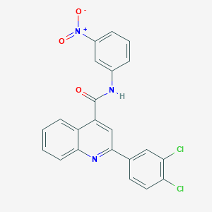 molecular formula C22H13Cl2N3O3 B333563 2-(3,4-dichlorophenyl)-N-(3-nitrophenyl)quinoline-4-carboxamide 