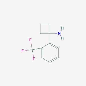 molecular formula C11H12F3N B3335638 1-[2-(Trifluoromethyl)phenyl]cyclobutanamine CAS No. 1314785-94-8