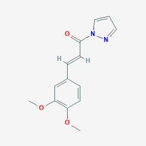 molecular formula C14H14N2O3 B333568 1-[3-(3,4-dimethoxyphenyl)acryloyl]-1H-pyrazole 