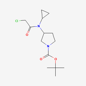 molecular formula C14H23ClN2O3 B3335711 3-[(2-Chloro-acetyl)-cyclopropyl-amino]-pyrrolidine-1-carboxylic acid tert-butyl ester CAS No. 1353946-33-4