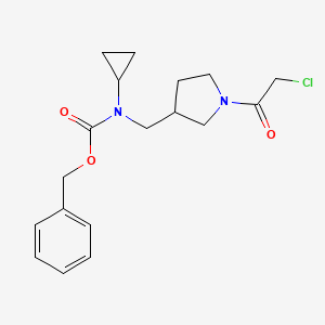 molecular formula C18H23ClN2O3 B3335716 [1-(2-Chloro-acetyl)-pyrrolidin-3-ylmethyl]-cyclopropyl-carbamic acid benzyl ester CAS No. 1353946-51-6