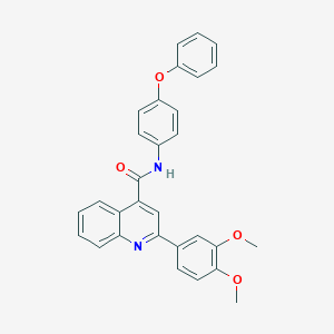 molecular formula C30H24N2O4 B333573 2-(3,4-dimethoxyphenyl)-N-(4-phenoxyphenyl)quinoline-4-carboxamide 