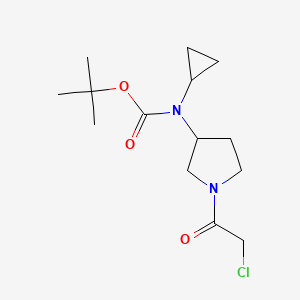 molecular formula C14H23ClN2O3 B3335739 [1-(2-Chloro-acetyl)-pyrrolidin-3-yl]-cyclopropyl-carbamic acid tert-butyl ester CAS No. 1353953-37-3