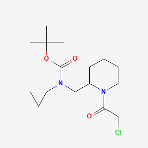 molecular formula C16H27ClN2O3 B3335746 [1-(2-Chloro-acetyl)-piperidin-2-ylmethyl]-cyclopropyl-carbamic acid tert-butyl ester CAS No. 1353960-92-5