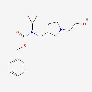 molecular formula C18H26N2O3 B3335753 Cyclopropyl-[1-(2-hydroxy-ethyl)-pyrrolidin-3-ylmethyl]-carbamic acid benzyl ester CAS No. 1353961-65-5