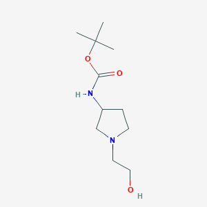 molecular formula C11H22N2O3 B3335757 [1-(2-Hydroxy-ethyl)-pyrrolidin-3-yl]-carbamic acid tert-butyl ester CAS No. 1353962-98-7