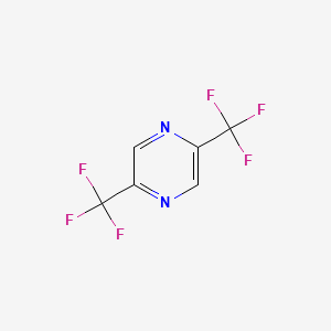 molecular formula C6H2F6N2 B3335808 2,5-Bis-(Trifluoromethyl)pyrazine CAS No. 1365988-35-7