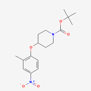 molecular formula C17H24N2O5 B3335821 叔丁基 4-(2-甲基-4-硝基苯氧基)哌啶-1-甲酸酯 CAS No. 138227-68-6