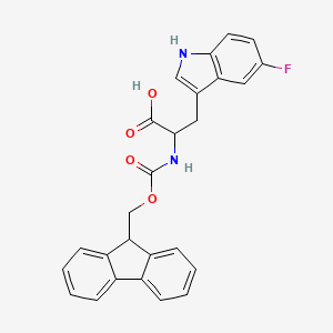 molecular formula C26H21FN2O4 B3335824 Fmoc-5-fluoro-DL-tryptophan CAS No. 138775-55-0