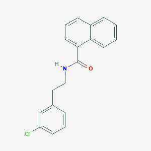 molecular formula C19H16ClNO B333583 N-[2-(3-chlorophenyl)ethyl]-1-naphthamide 