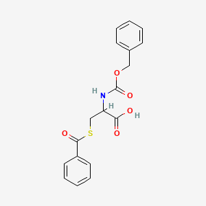 molecular formula C18H17NO5S B3335841 N-Carbobenzyloxy-S-benzoyl-L-cysteine CAS No. 14390-50-2