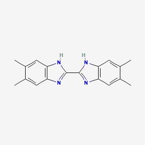 molecular formula C18H18N4 B3335851 5,5',6,6'-tetramethyl-1H,1'H-2,2'-bibenzimidazole CAS No. 14468-52-1