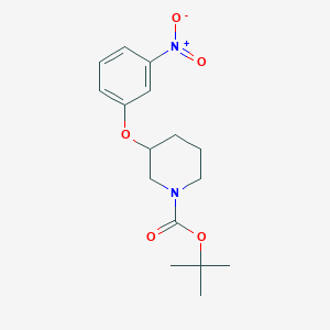 molecular formula C16H22N2O5 B3335867 Tert-butyl 3-(3-nitrophenoxy)piperidine-1-carboxylate CAS No. 1464091-46-0