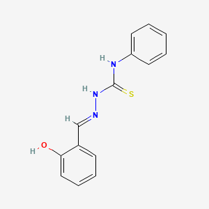 molecular formula C14H13N3OS B3335879 2-((2-Hydroxyphenyl)methylene)-N-phenylhydrazinecarbothioamide CAS No. 14938-70-6