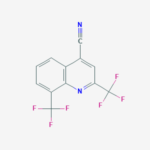 molecular formula C12H4F6N2 B3335904 2,8-Bis(trifluoromethyl)quinoline-4-carbonitrile CAS No. 151025-70-6