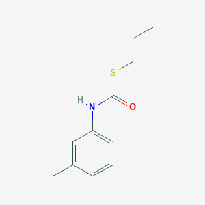molecular formula C11H15NOS B3335908 Carbamothioic acid, (3-methylphenyl)-, S-propyl ester CAS No. 152419-08-4