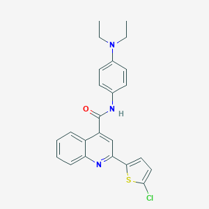 molecular formula C24H22ClN3OS B333595 2-(5-chlorothiophen-2-yl)-N-[4-(diethylamino)phenyl]quinoline-4-carboxamide 