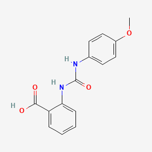 molecular formula C15H14N2O4 B3335961 2-[(4-methoxyphenyl)carbamoylamino]benzoic Acid CAS No. 1566-88-7