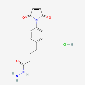 molecular formula C14H16ClN3O3 B3335968 4-[4-(2,5-Dioxopyrrol-1-yl)phenyl]butanehydrazide;hydrochloride CAS No. 157797-94-9