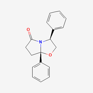 molecular formula C18H17NO2 B3335998 (3S-顺式)-(+)-四氢-3,7a-二苯基吡咯并[2,1-b]噁唑-5(6H)-酮 CAS No. 161970-71-4