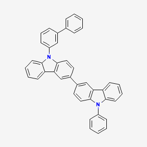 molecular formula C42H28N2 B3336002 9-[1,1'-Biphenyl]-3-yl-9'-phenyl-3,3'-bi-9H-carbazole CAS No. 1619966-75-4
